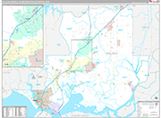 Vallejo-Fairfield Wall Map Premium Style